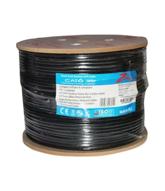 ZTECH 305M 0.57MM OUTDOOR CAT6 KABLO SİYAH