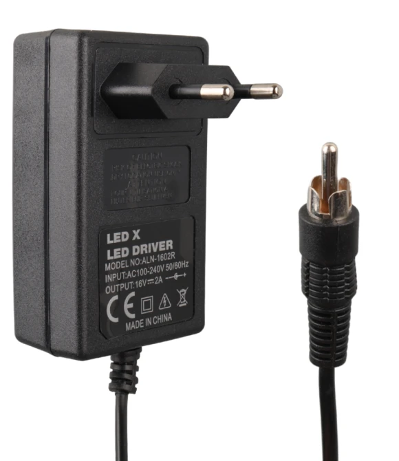 LEDX ALN-1602R 16 VOLT - 2 AMPER TOS FİŞLİ RCA SANTRAL ADAPTÖRÜ 16V 2A