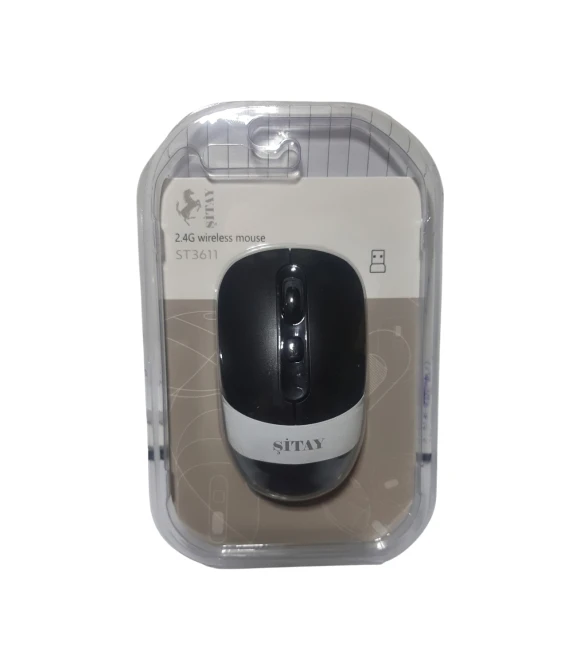 ST3611 Kablosuz Mouse Siyah Beyaz Şitay