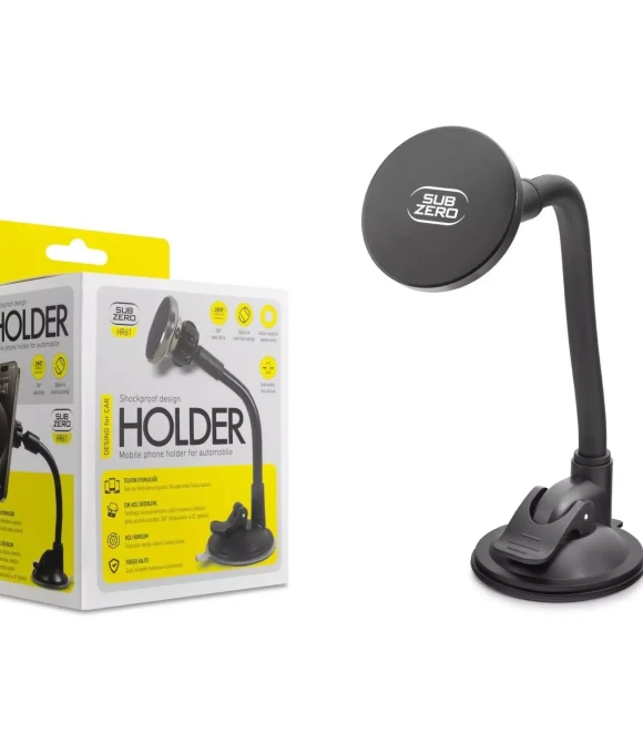 HR61 Subzero Teleskobik Cama Yapışan Vantuzlu Mıknatıslı Araç İçi Telefon Tutucu