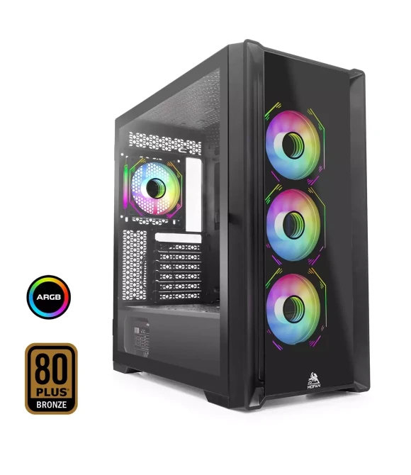 Mofan MF2902B Pc Gaming Kasa 360 Seri 80 Plus 850W Power Supply 4*Fan Siyah