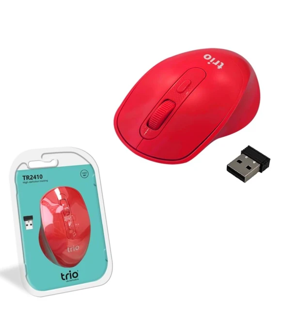TR2410 Wireless Kablosuz USB Mouse Kırmızı Trio
