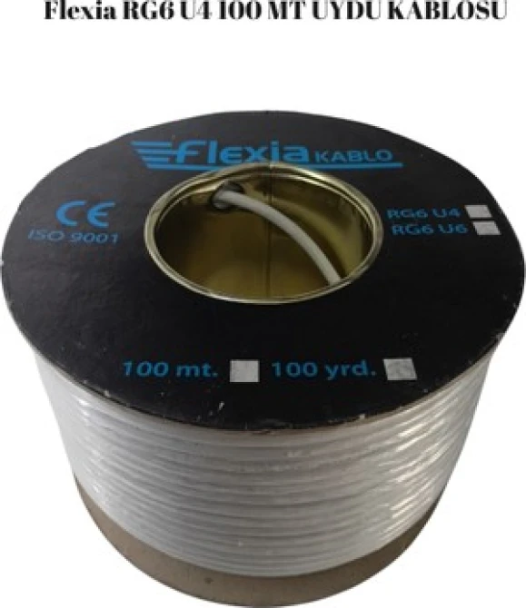 RG6 U4 (CCS) Uydu Anten Sinyal Kablo 100 Metre Flexia