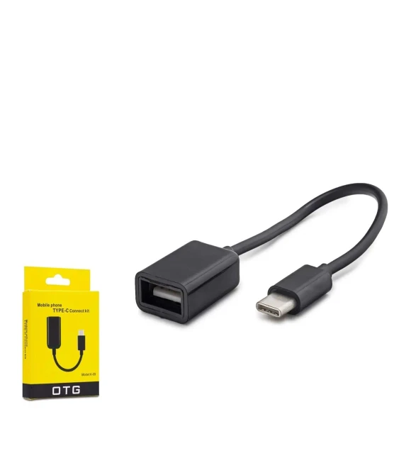 Type-C to USB OTG Dönüştürücü Kablo Siyah