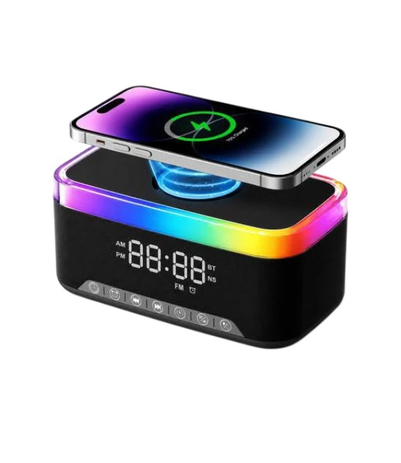 SA-148 Işıklı Bluetooth Speaker Hoparlör Ses Bombası 5w*2 180*100*90 mm Siyah
