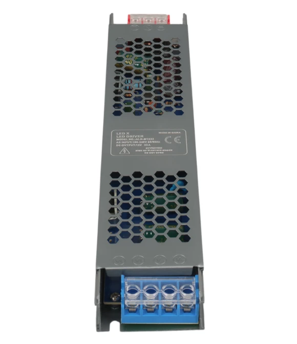 LEDX ALN-M1233 12 VOLT 33 AMPER 240X24X12MM ULTRA SLIM METAL KASA ADAPTÖR