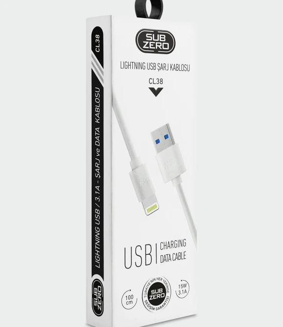 Subzero CL38 1 m USB to Lightning Şarj Kablosu