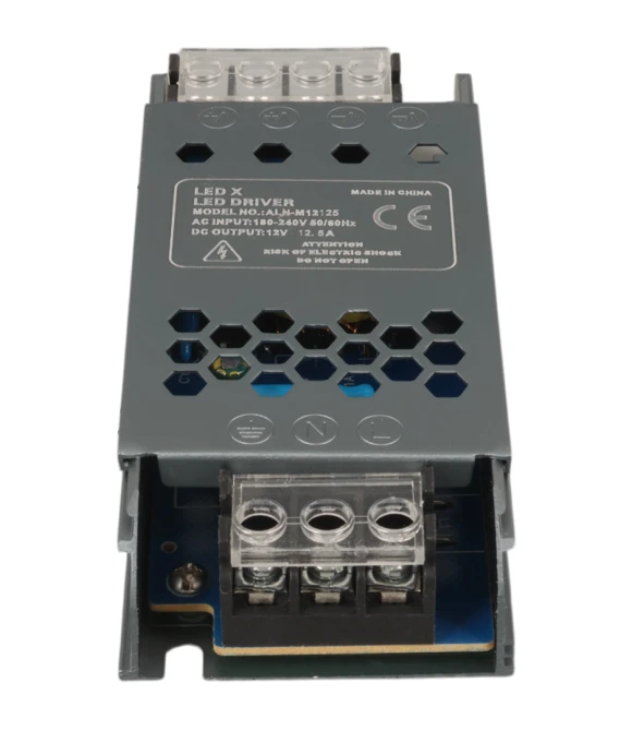 LEDX ALN-M12125 12 VOLT 12.5 AMPER 57X24X12MM ULTRA SLIM METAL KASA ADAPTÖR