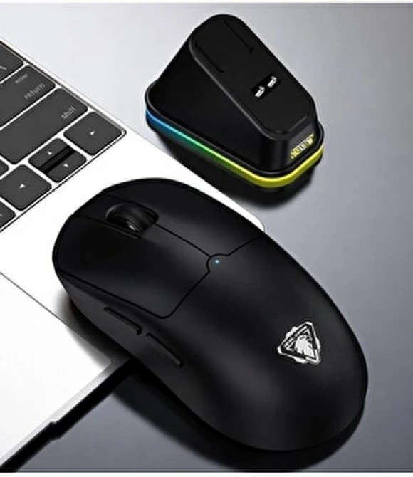 WD157 Jedel Şarjlı Rgb Led Işıklı Standlı Kablosuz Mouse 1600Dpı Siyah