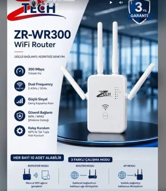 ZTECH ZR-WR300 WIFI ROUTER