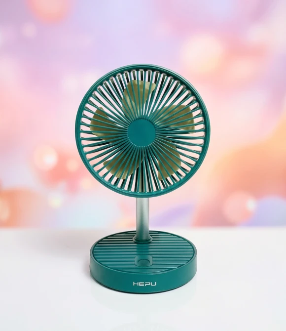HP-F25 USB Şarjlı Sessiz Masaüstü Mini Fan Vantilatör Yeşil