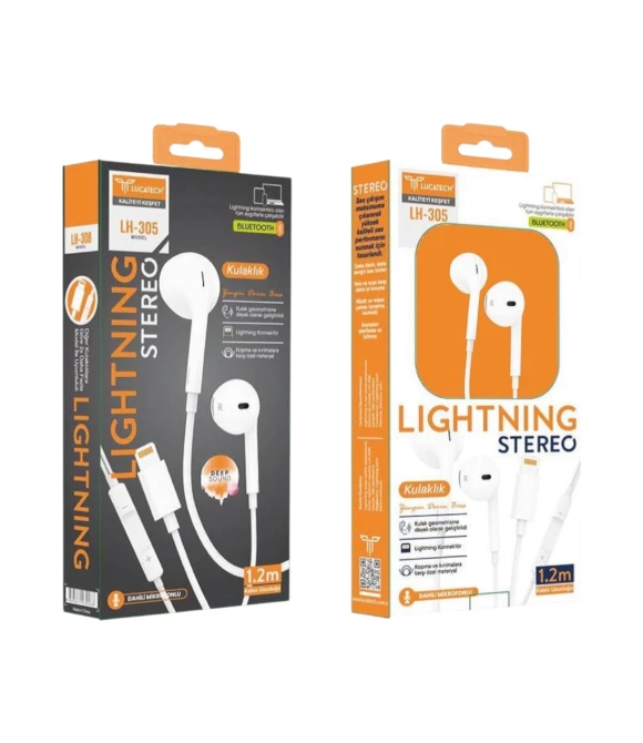 LH-305 Lightning Jack Iphone Girişli Kulaklık Lucatech