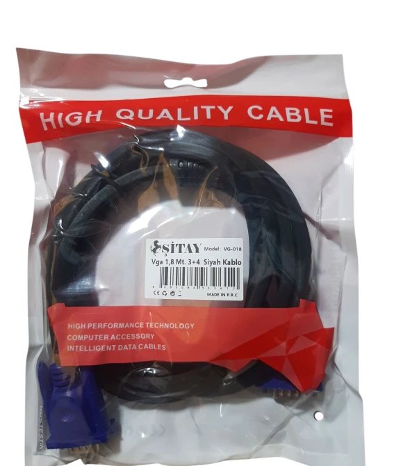 VGA 1.8m 3+4 Kablo Şitay