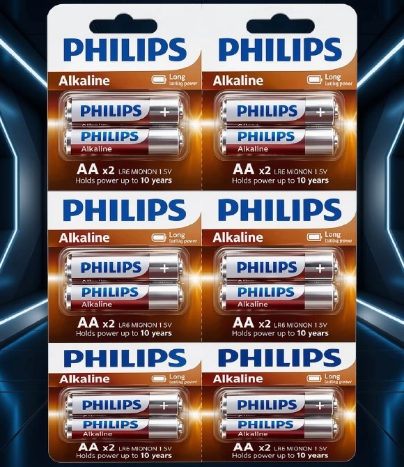 Philips AA Alkalin Kalem Pil 12'li Kartela