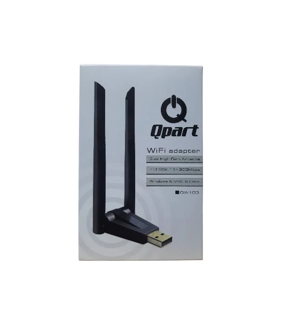 QW103 RT8192EU 300Mpbs Realtek Chipset Çift Antenli Usb Wifi Adaptör Qpart Wi-Fi Adapter