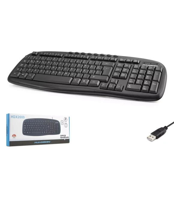 HDX2609 Kablolu Multimedia Klavye Q Siyah Hadron