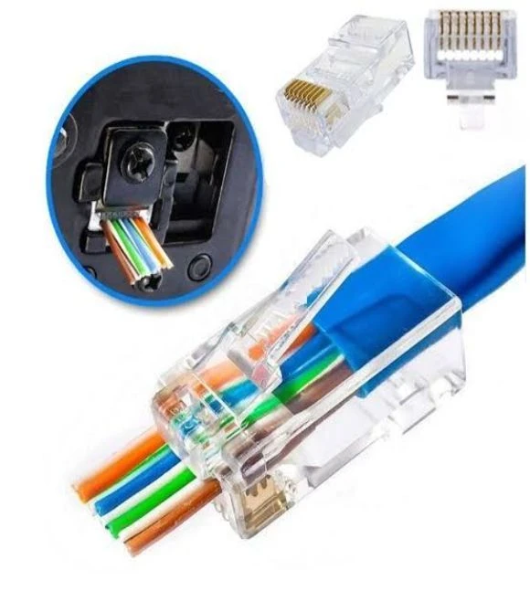 RJ45 CAT6 Jak EZRJ45C Şeffaf 100lü paket