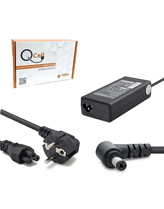 QBA-001 Standart 19V 4.74A DC Tip: 5.5*2.5mm Laptop Adaptör Qcell