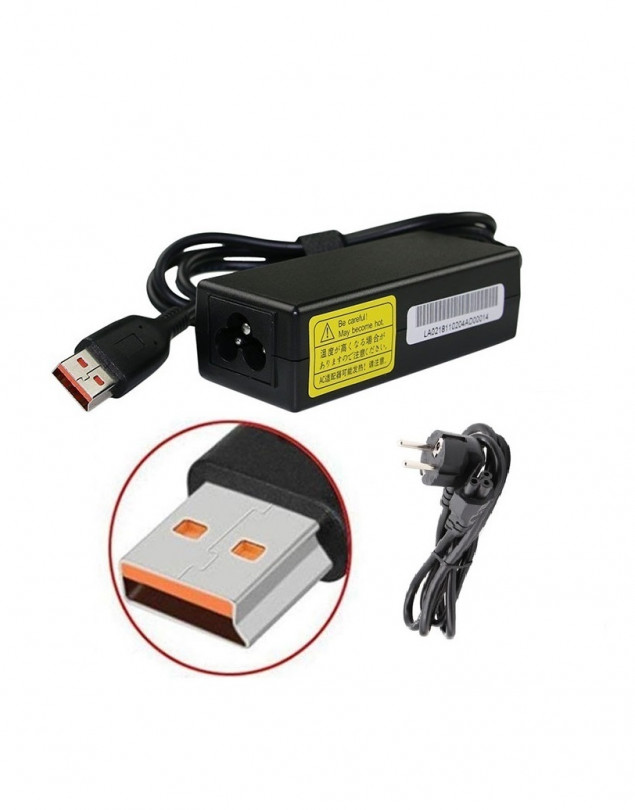 LPA43LEN 20V 3.25A USB Uç Notebook Adaptör Şarj Aleti Lenovo Yoga 3 Pin Versatile