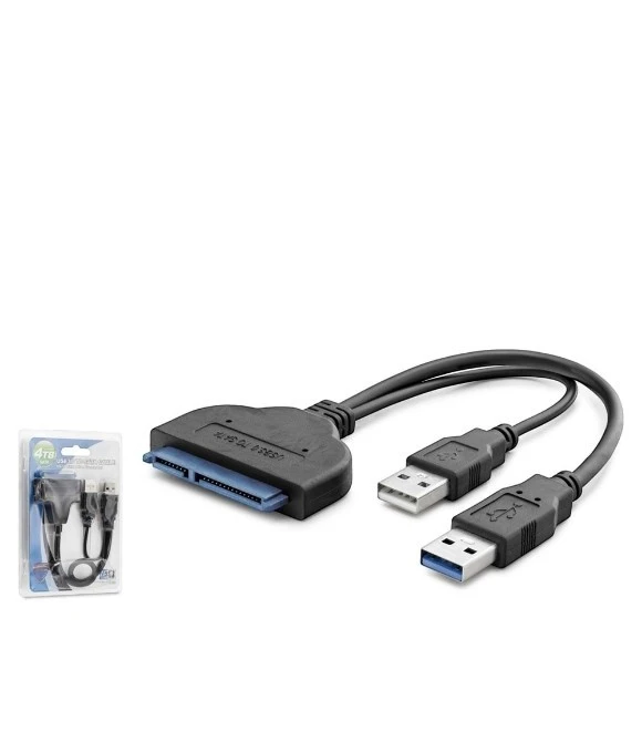 HADRON HDX7549 USB 3.0 to SATA HDD SSD Dönüştürücü Kablo 4 TB Siyah