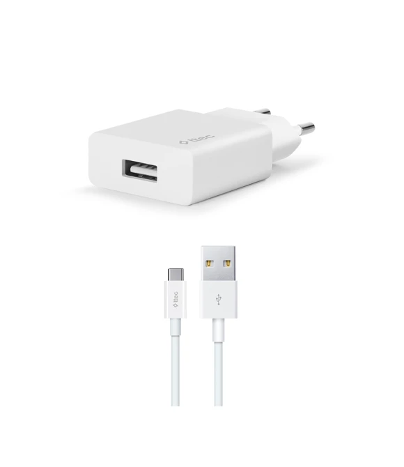 2SCS20CB ttec SmartCharger 2.1A Seyahat Şarj Aleti + USB-A - USB-C Kablo